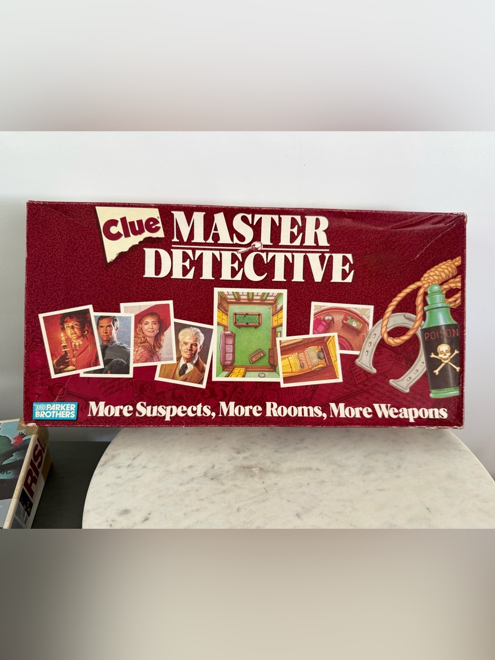 Clue Master Detective Edition Board Game Parker Brothers 1988 *missing weapons